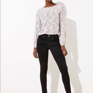 Loft modern skinny black jeans